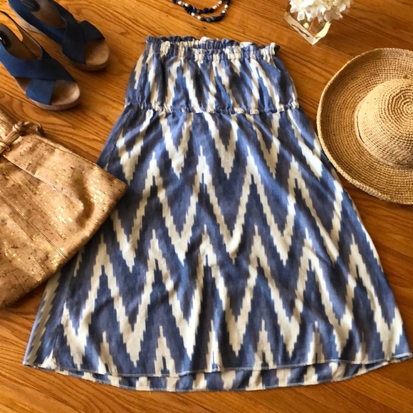 πΊ GAP Blue & White Zigzag Design Summer Dress S!! - Picture 6 of 6
